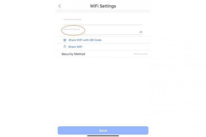 Die Nighthawk-App zeigt die Option zum Ändern des WLAN-Passworts.