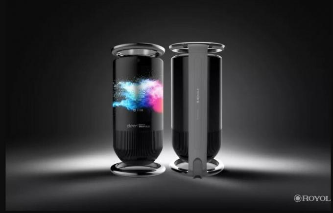 Mirage Smart Speaker com fundo preto