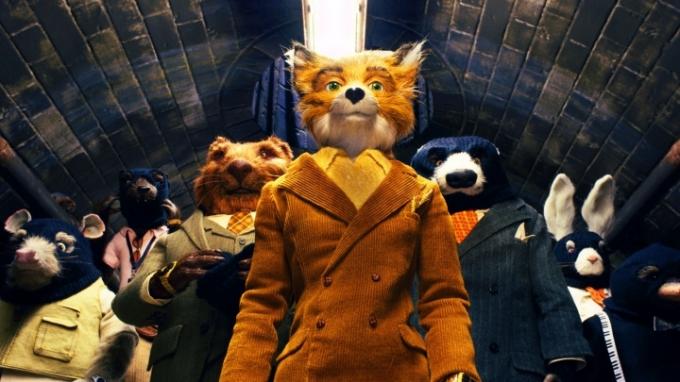 Foxy Fox e i suoi amici in Fantastic Mr. Fox di Wes Anderson.