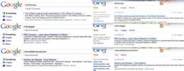 Google은 검색 결과를 복사하기 위해 Bing을 호출합니다.