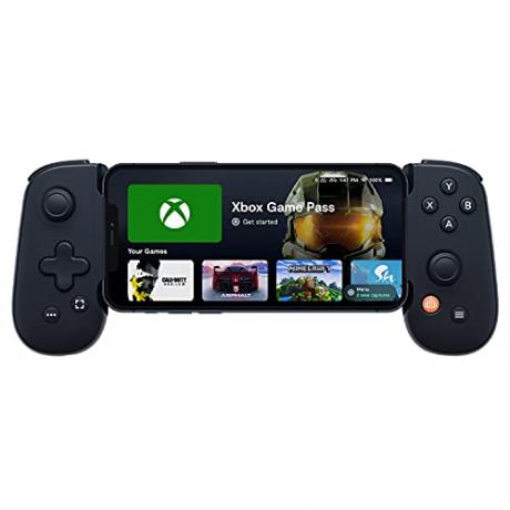 Backbone One Mobile Gaming Controller para iPhone - Transforme seu iPhone em um console de jogos portátil - Jogue Xbox, PlayStation, COD Mobile, Apple Arcade e muito mais [1 mês Xbox Game Pass Ultimate incluído]