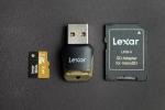 Carte MicroSD Lexar Pro 1800x. Lecteur iOS pratique