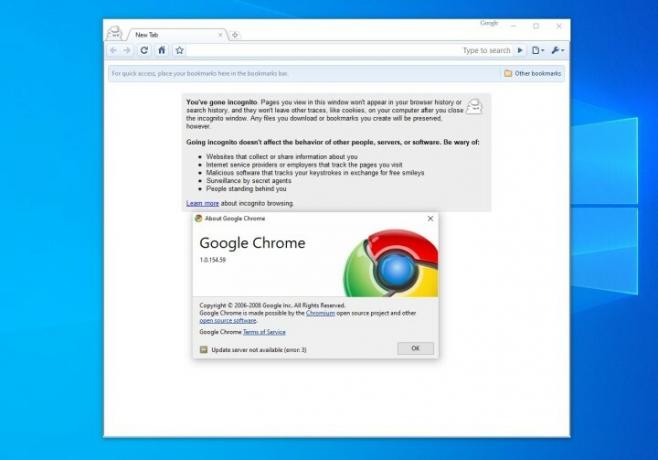 Ekraanipilt näitab Chrome'i inkognito režiimi.