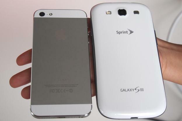 iPhone 5 vs Galaxy S3 tilbage Apple samsung