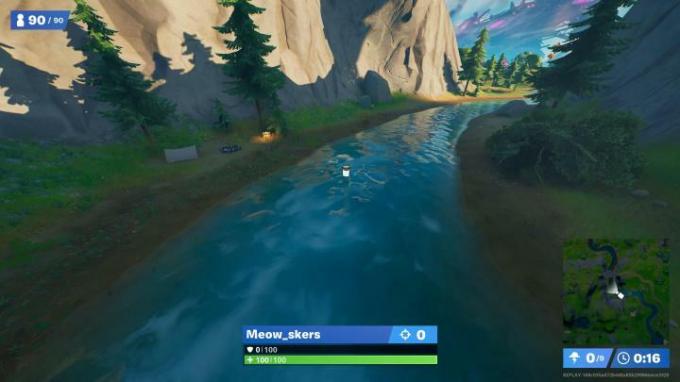 Hermosa ubicación de Gorge Color Bottle en Fortnite. 