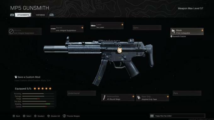 Modern Warfare MP5 в Call of Duty: Warzone.