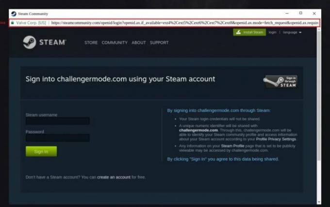 Uusi Steam-hakkerointi, joka varastaa käyttäjätunnukset väärennetyn kirjautumissivuston kautta.