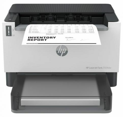 To je HP-jev LaserJet Tank 2504dw.