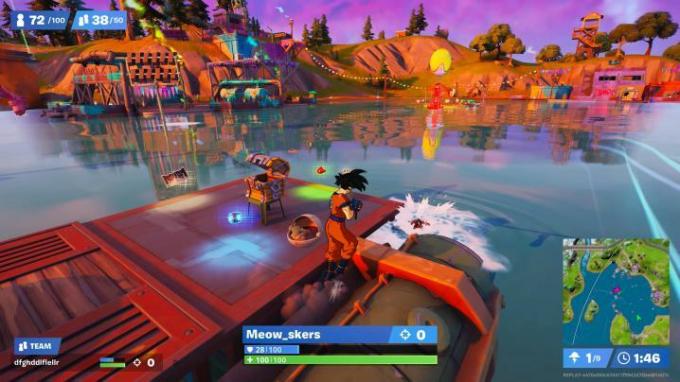 เกาะแพที่ Loot Lake ใน Fortnite