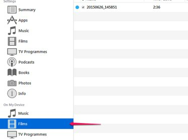 Izberite območje za shranjevanje, ki vsebuje datoteko MP4.