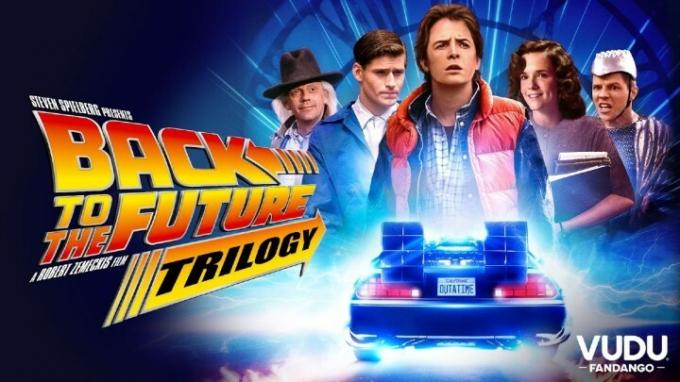 The Back to the Future gjuter på en affisch för en film som hyllar trilogin.
