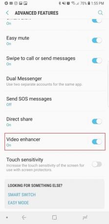 Samsung Galaxy Note 9 Einstellungen Video-Enhancer