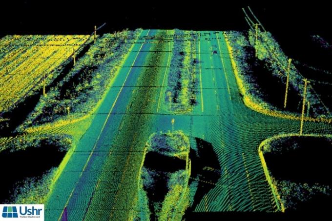 Karte erstellt aus Lidar-Sensoren.