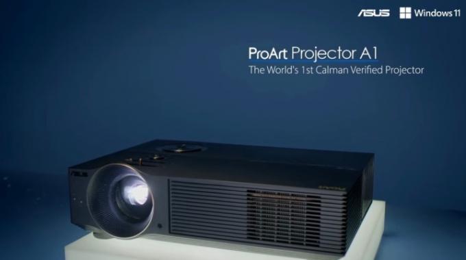 Asus heeft een nieuwe, kleurnauwkeurige projector A1 gelanceerd in de ProArt-serie. 