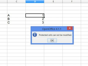 Πώς μπορώ να καταργήσω την προστασία ενός κελιού στο OpenOffice Calc;