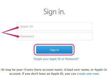 Apple ID 자격 증명을 복구하려면 Apple ID 또는 암호 분실을 클릭하십시오.