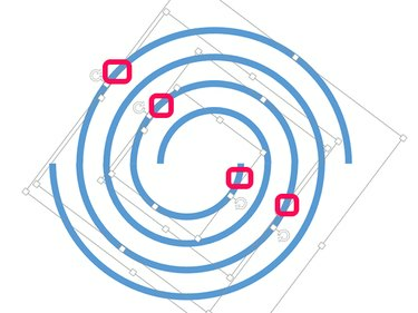 Quatro arcos selecionados