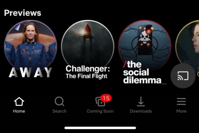 Ikona predvajanja Netflix v sistemu iOS.