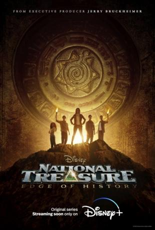 Les acteurs de National Treasure: Edge of History figurent sur l’affiche.