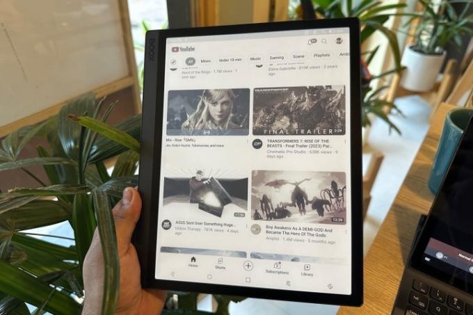 Onyx Boox Tab Ultra C dan YouTube