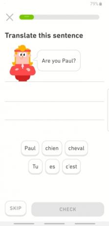 Screenshot der Duolingo-App