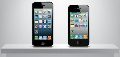 iPhone 5 대 iPhone 4s 헤더