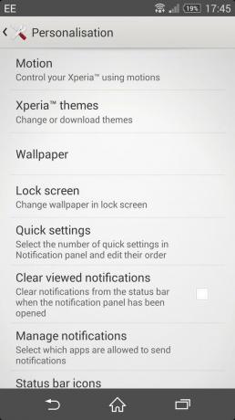 Personnalisation de la capture d'écran du Sony Xperia Z2