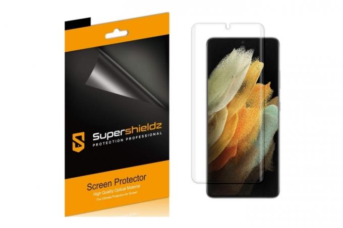 Supershieldz High Definition Clear Shield til Samsung Galaxy S21 Ultra.