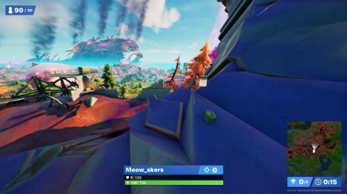 Ubicación de la botella de color de plato destruida en Fortnite. 