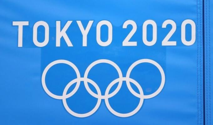 Una pancarta de los Juegos de Tokio de NBC Primetime.
