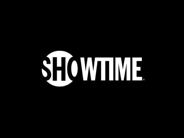 Το λογότυπο Showtime σε μαύρο φόντο.