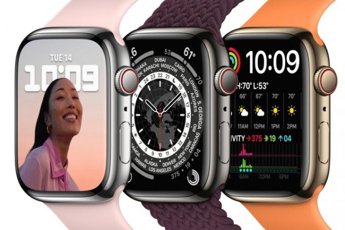 Conception et affichage de l'Apple Watch 7.