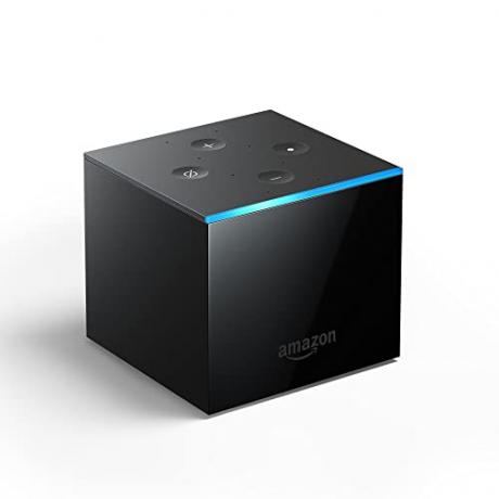 Fire TV Cube, Alexa 지원 핸즈프리 스트리밍 장치, 4K Ultra HD, 최신 Alexa Voice Remote 포함