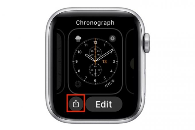 Apple Watchの共有ボタン。