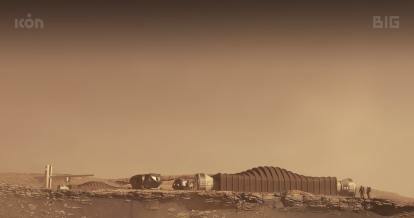Mars Dune Alpha Conceptual Render: Visualização em Marte.