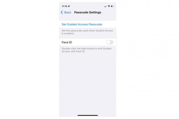 Atingeți Setcode Passcode și apoi atingeți Set Guided Access Passcode.