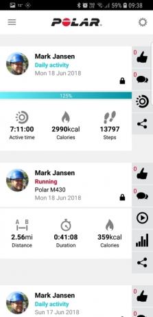 polar m430 app aktiviteter