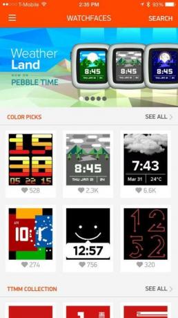 pebble time review app screenshot watchface store
