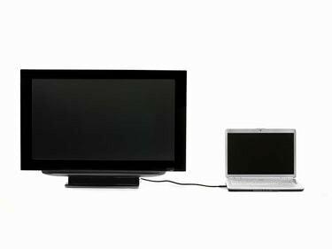 LCD HDTV koblet til bærbar PC