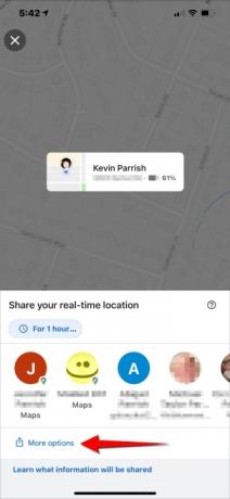 як поділитися розташуванням iphone параметри Google Maps