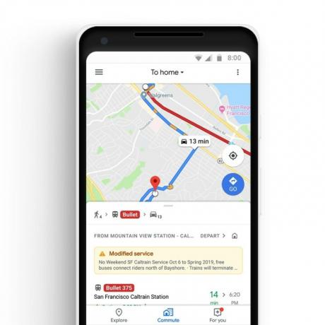 Google Maps adiciona novos recursos de deslocamento diário e controles de música
