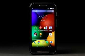 Motorola Moto E передняя часть дома