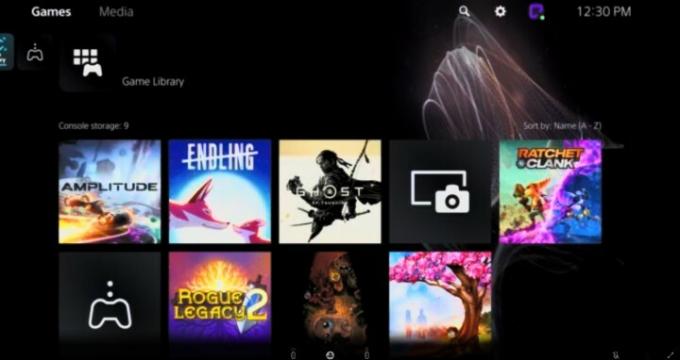 Una lista de juegos en la biblioteca de juegos de ps5