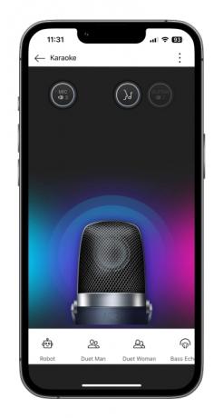 Funciones de la aplicación de karaoke del LG XBoom XL7.