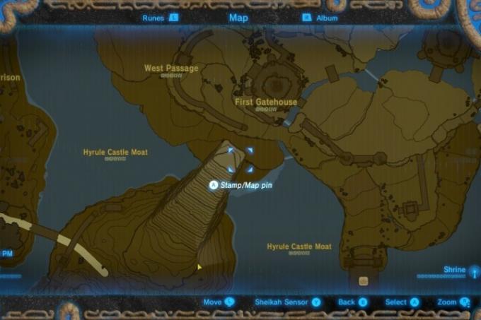 Wejście do wózka kopalnianego Tarcza Hylian BOTW