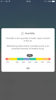 netatmo-sovelluksen kosteus