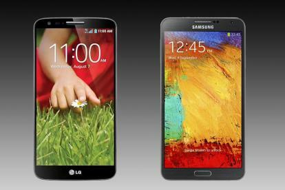 LG G2 대 갤럭시 노트 3 lg2banner