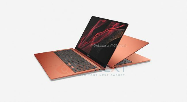 GizNext en @OnLeaks deelden schematische weergaven van de mogelijke Samsung Galaxy Book Pro 2 360.