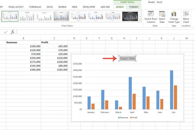 Le opzioni di personalizzazione per un grafico in Microsoft Excel.