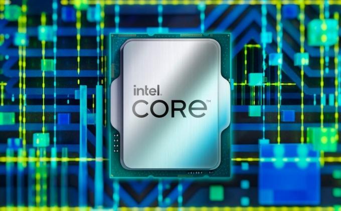 Rendering av Intel Alder Lake-chip.